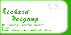 richard weigang business card
