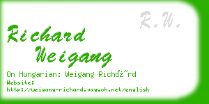 richard weigang business card